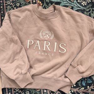 Abercrombie cropped embroidered sweater